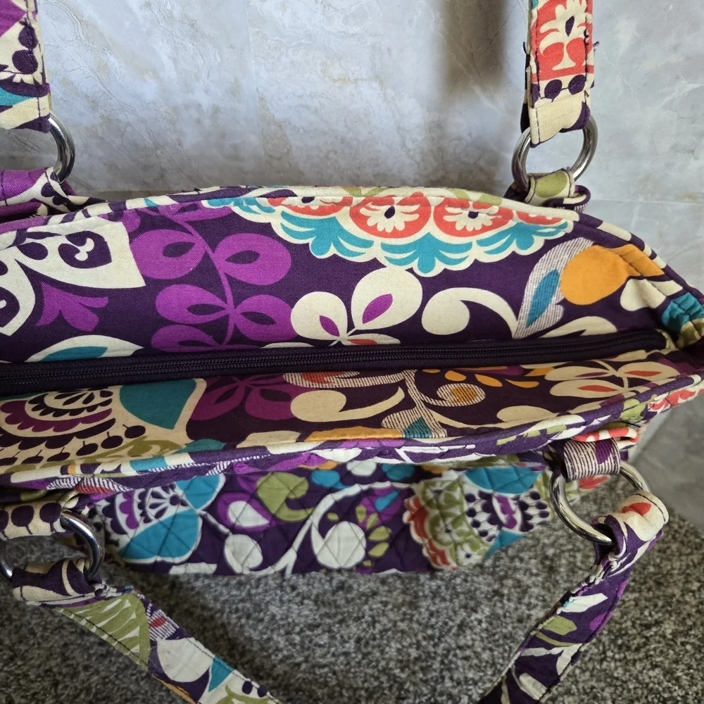 Vera Bradley Purple and Multicolor Shoulder Bag - Picture 6 of 8